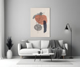 Abstract Shapes Glass Wall Art.