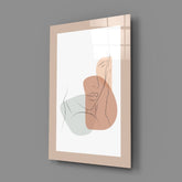 Abstract Shapes Glass Wall Art.