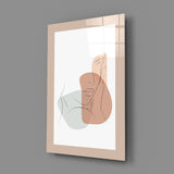 Abstract Shapes Glass Wall Art.