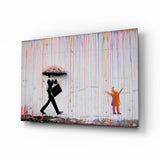 Color of Rain - Banksy Glass Wall Art.
