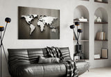 World Map Glass Wall Art.