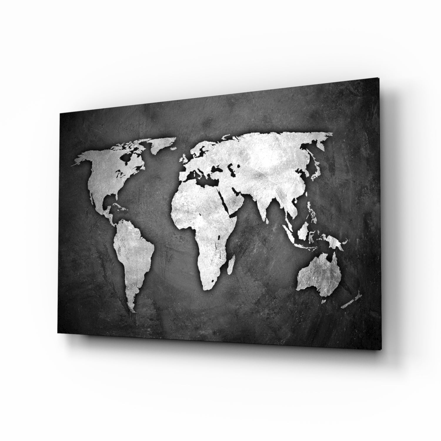 World Map Glass Wall Art.