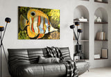 Orange Fish Glass Wall Art.