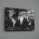 World Map Glass Wall Art.