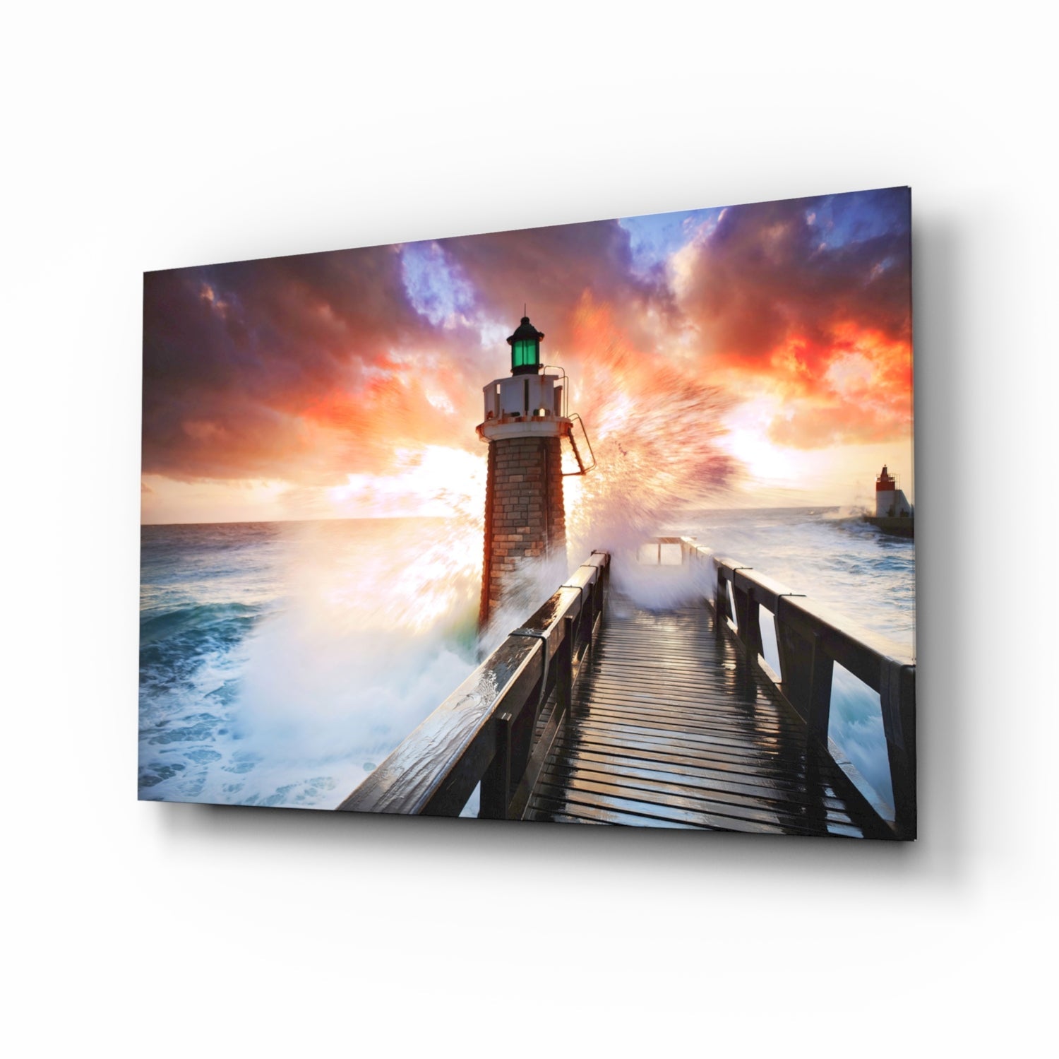 Lighthouse Glass Wall Art.