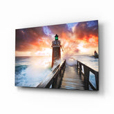 Lighthouse Glass Wall Art.