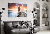 Lighthouse Glass Wall Art.