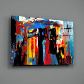 Abstract Glass Wall Art.