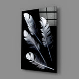 Feather Glass Wall Art.