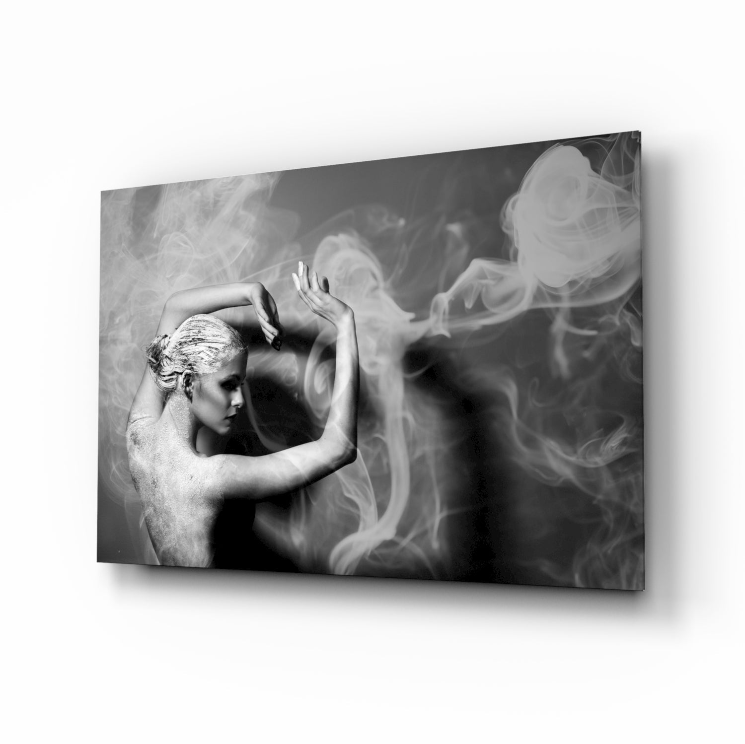 Smoke Dance Glass Wall Art.