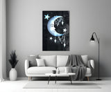Moon Star Glass Wall Art.
