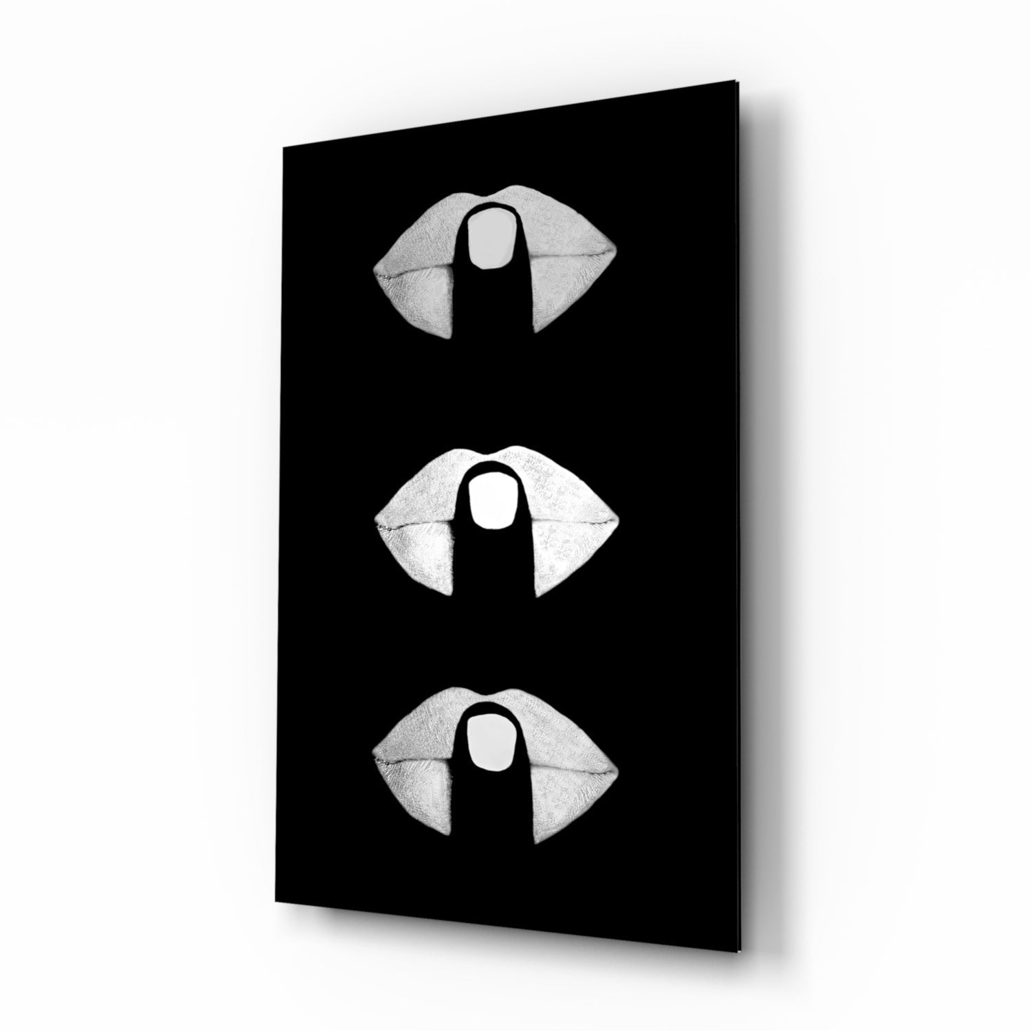 Lips Glass Wall Art.