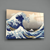 Kanagawa Oki Nami Ura Great Wave Glass Wall Art.
