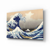 Kanagawa Oki Nami Ura Great Wave Glass Wall Art.