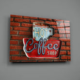 Hot Coffee Glass Wall Art.