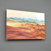 Abstract Mountains Glass Wall Art.