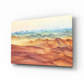 Abstract Mountains Glass Wall Art.