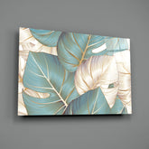 Leaves Glass Wall Art.