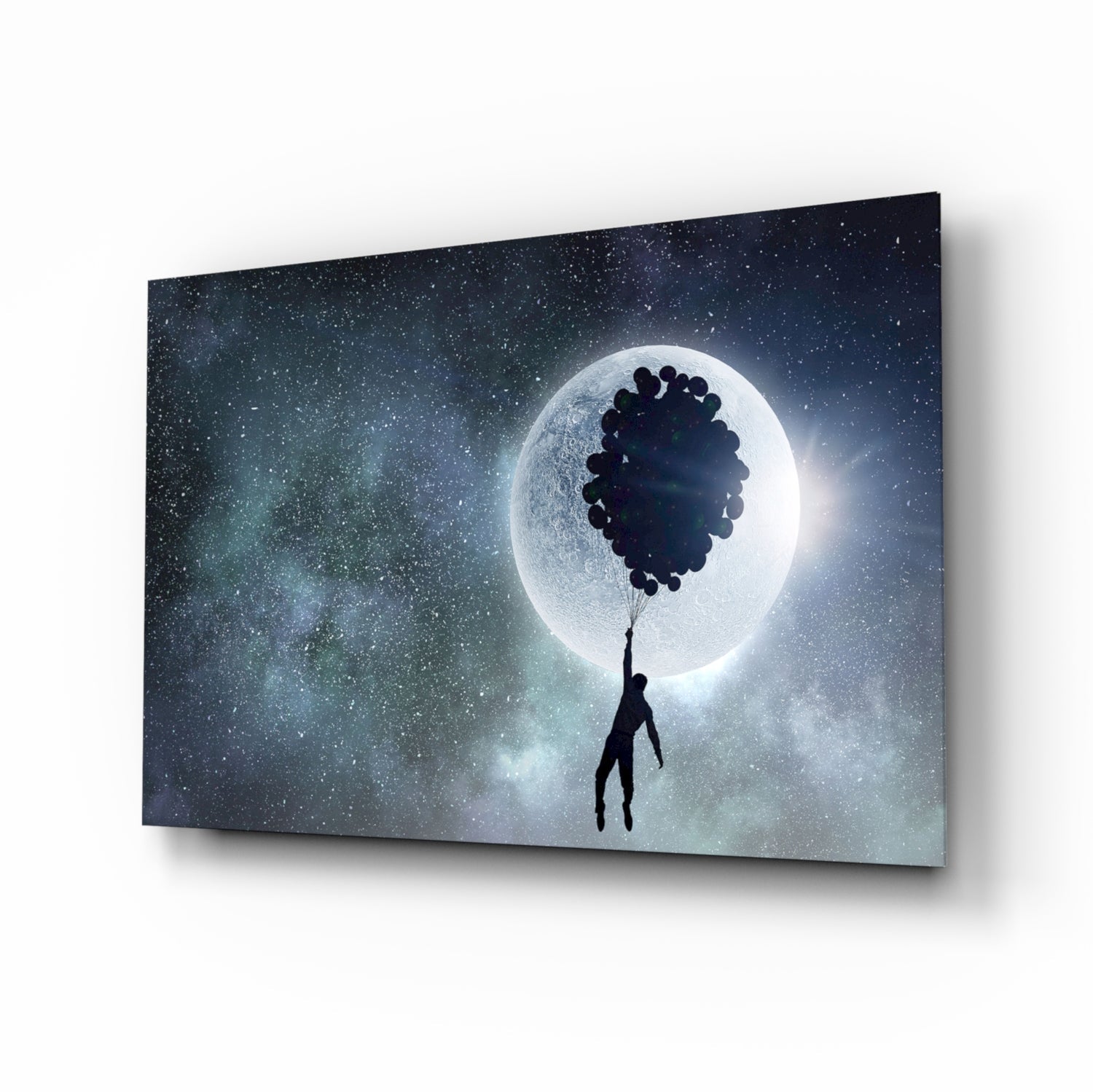 Hot Air Balloons Glass Wall Art.