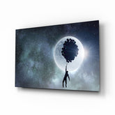 Hot Air Balloons Glass Wall Art.