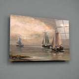 Sailboats Glass Wall Art.