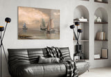 Sailboats Glass Wall Art.
