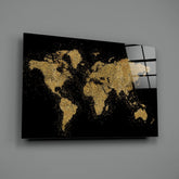World Map Glass Wall Art.