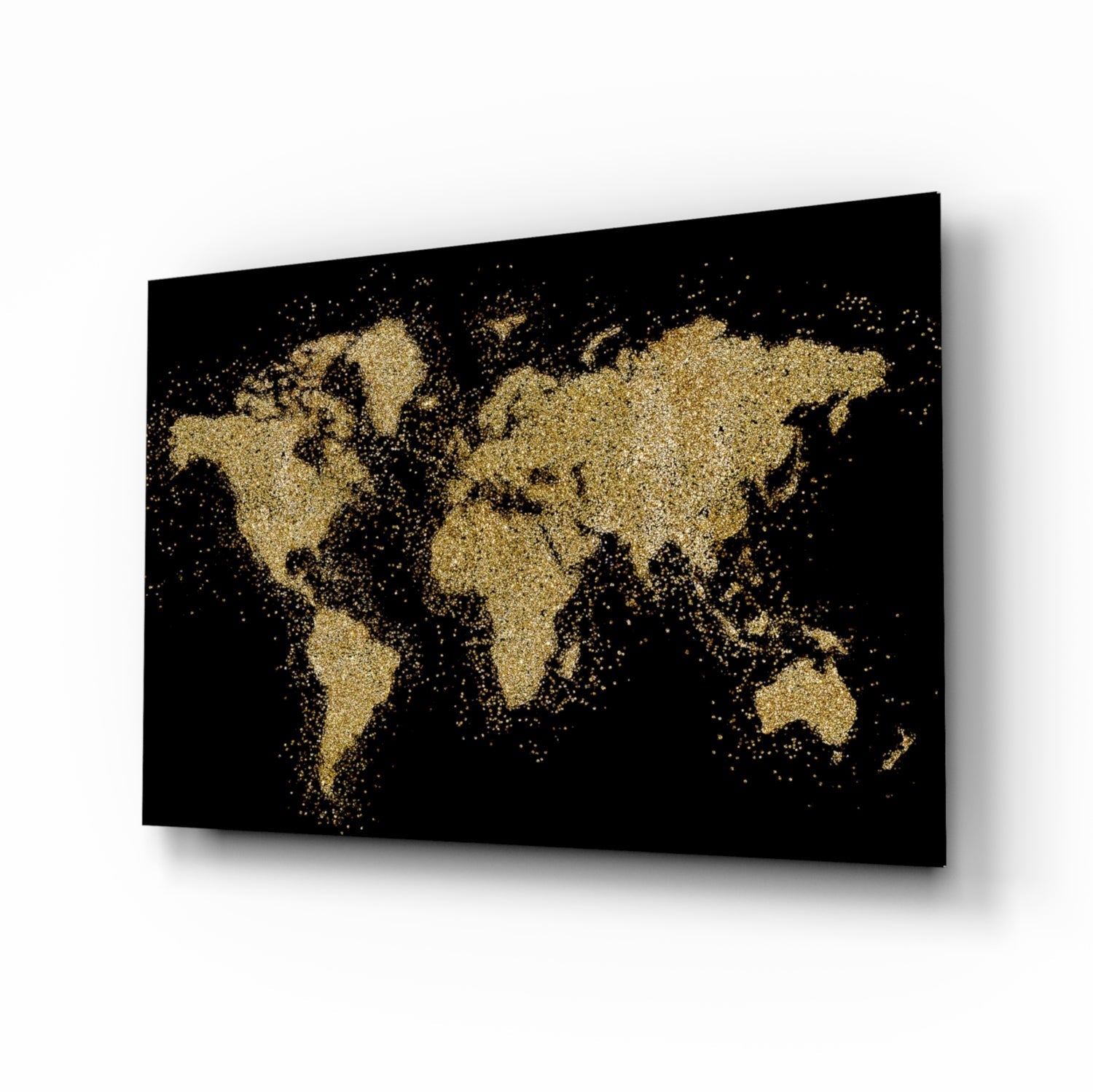 World Map Glass Wall Art.
