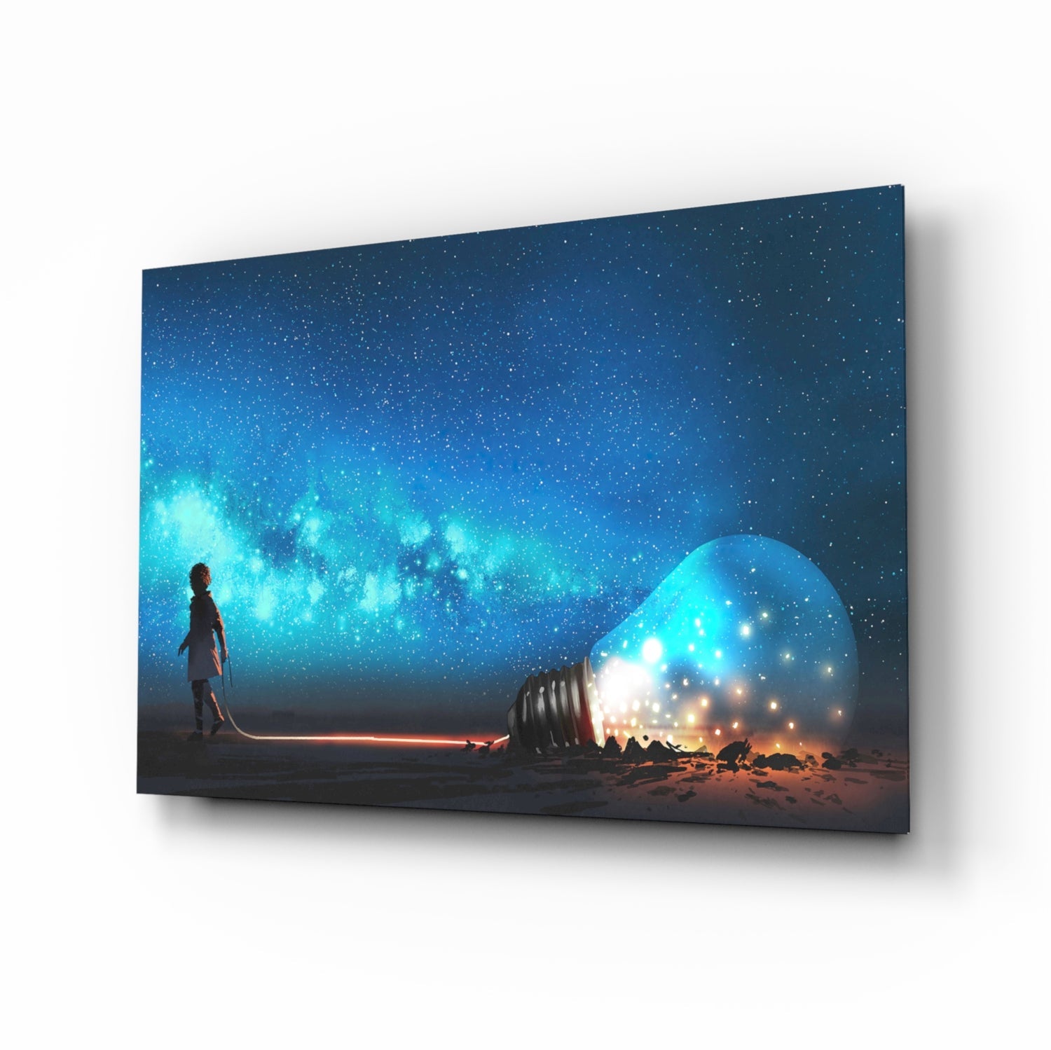 Starry Night Glass Wall Art.