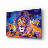 Lion Glass Wall Art.