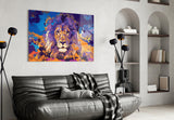 Lion Glass Wall Art.