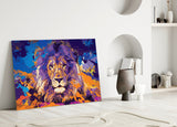 Lion Glass Wall Art.