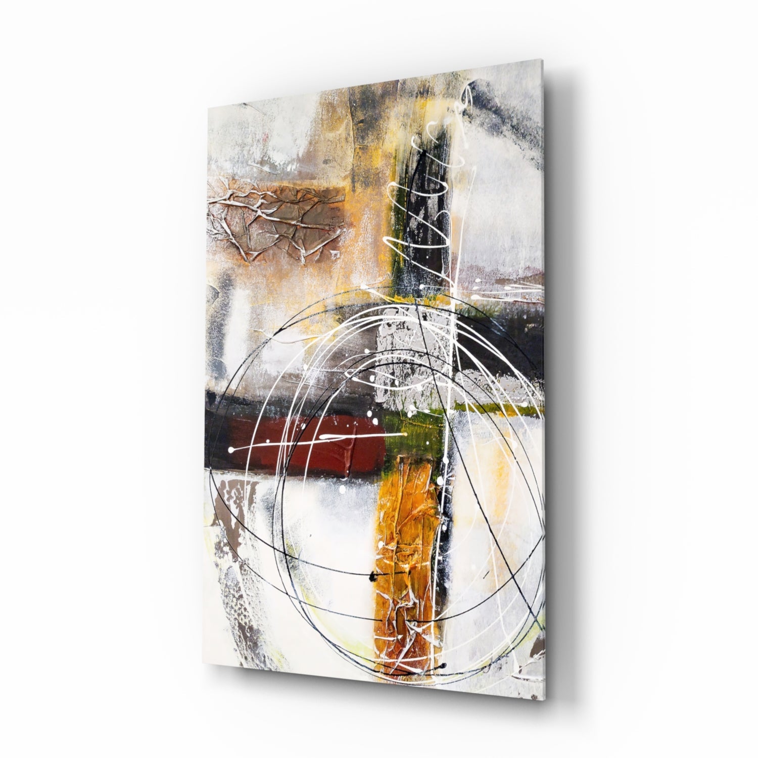Abstract Glass Wall Art.