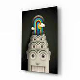 Rainbow Machine Glass Wall Art.