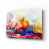 Abstract Trees Glass Wall Art.