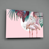 Flamingo Glass Wall Art.