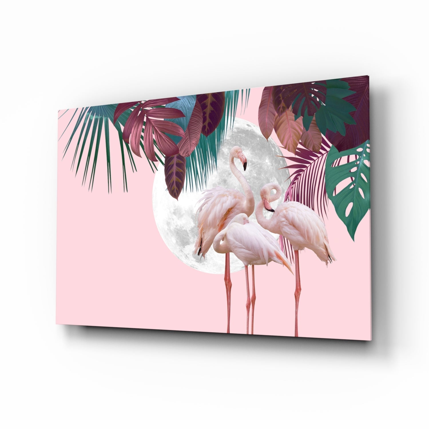 Flamingo Glass Wall Art.