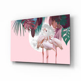 Flamingo Glass Wall Art.