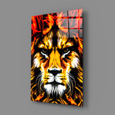 Lion Glass Wall Art.