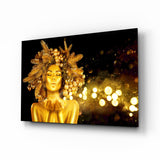 Gold Woman Glass Wall Art.