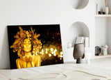 Gold Woman Glass Wall Art.