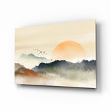 Abstract Landscape Glass Wall Art.