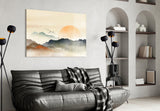 Abstract Landscape Glass Wall Art.