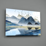 Mountains Glass Wall Art.