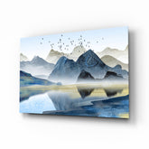 Mountains Glass Wall Art.