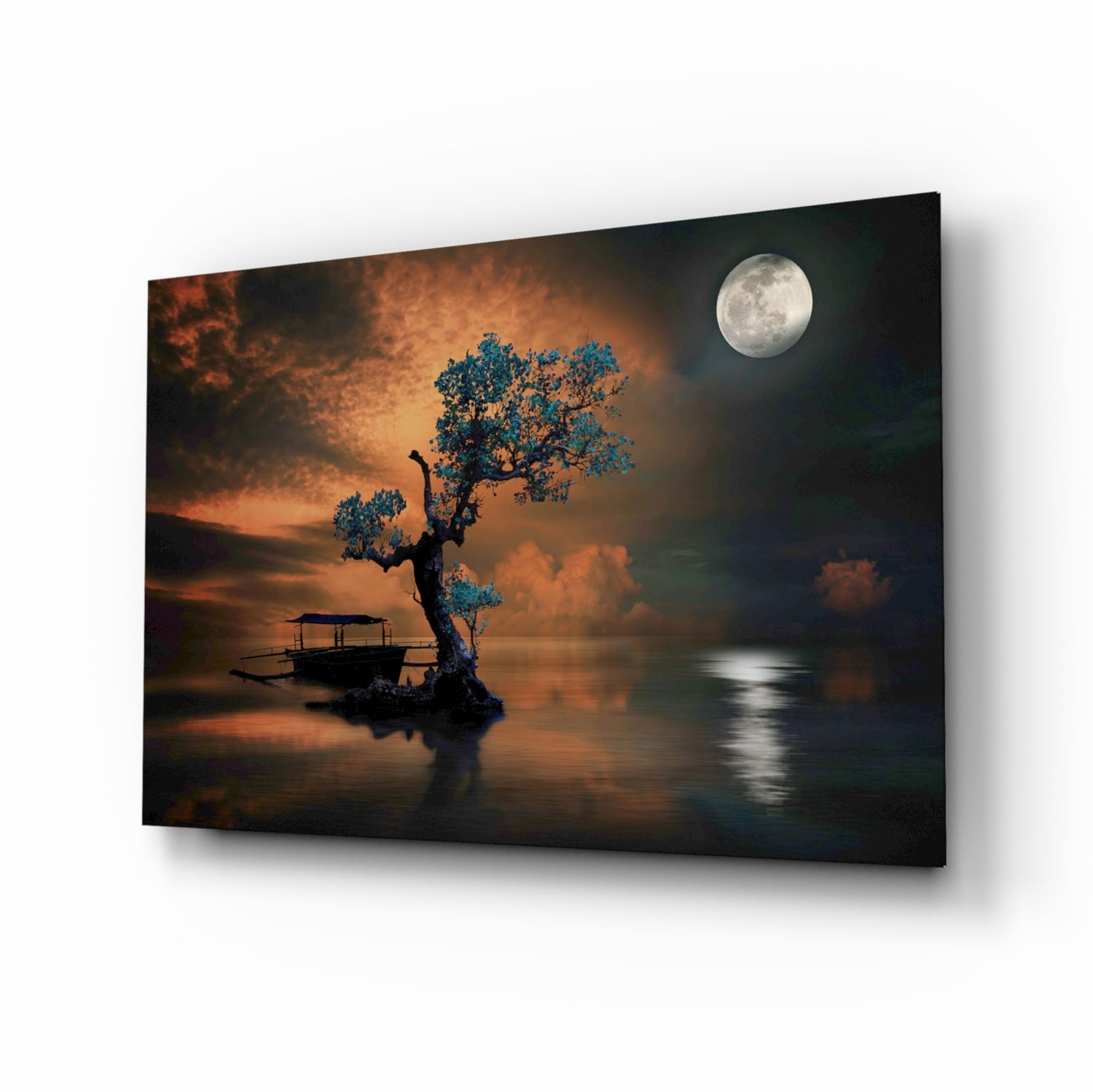 Night of the Tree Glass Wall Art.