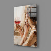 Wine and Women Glass Art.