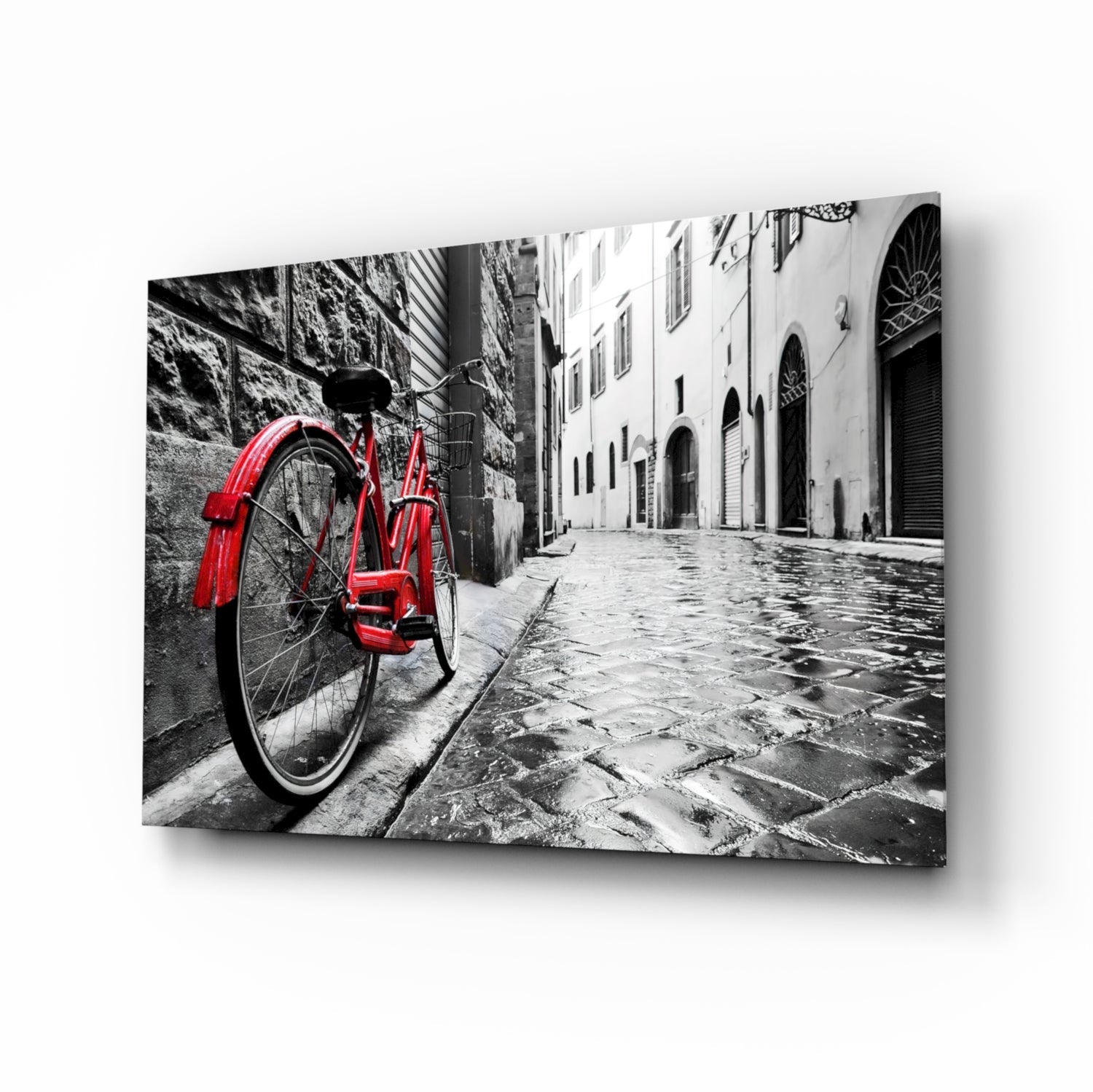 Street and Bicycle Glass Art.