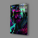 Neon Glances Glass Art.