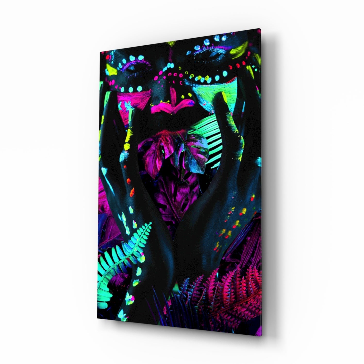 Neon Glances Glass Art.